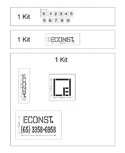 Kit Stencil Molde Vasado ECONST