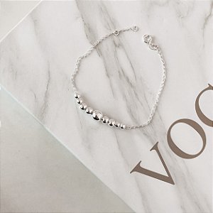 Pulseira entremeio 9 bolas