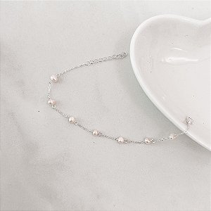 Pulseira entremeios pérola de água doce