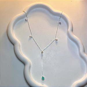 Gravatinha em Gota com Turmalina da Paraíba Fusion – 40cm
