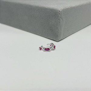 Piercing Fake com Zircônias Gota Rubi Rose