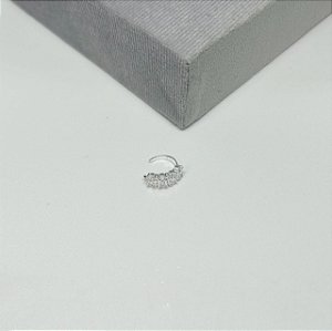 Piercing Fake com Zircônias Brancas