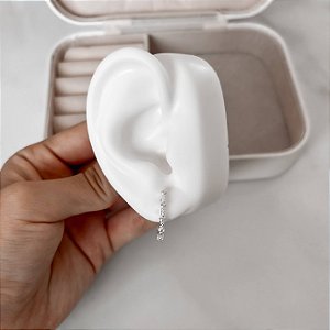 Brinco volta 5 zircônias tarraxa