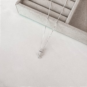 Colar gato cravejado