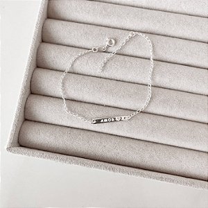 Pulseira entremeio placa amor