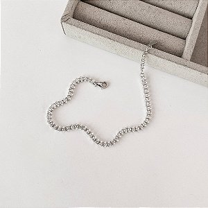 Pulseira Riviera 4.0 17cm com alongadora ródio