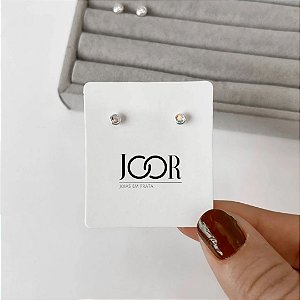 Brinco infantil zircônia 3mm furta tarraxa baby