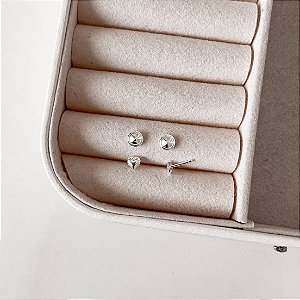 Brinco infantil coração 4mm tarraxa baby