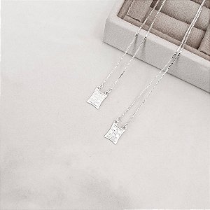 Escapulário Nsa. Sra. Aparecida e sagrado coração verso salmos v15 60cm