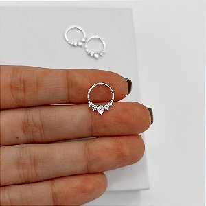 Piercing argola 5 zircônias 11mm