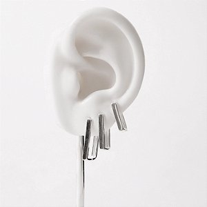 Trio argolas click retangular 13, 16 e 19mm