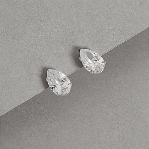 Brinco zircônia gota 12mm