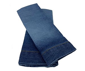 Guardanapo jeans pesponto canela - 2 pçs