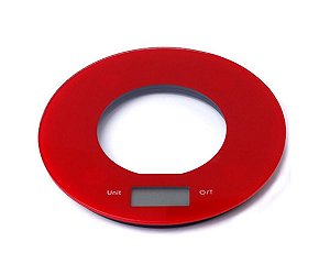 Balança digital de cozinha - vermelha