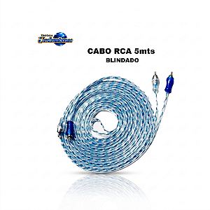 Cabo RCA 5mts blindado - (Pronta entrega em Umbaúba na praça de Eventos! )