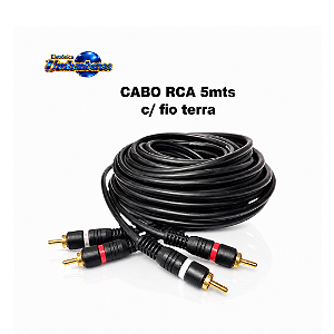 Cabo RCA 5mts preto - (Pronta entrega em Umbaúba na praça de Eventos! )
