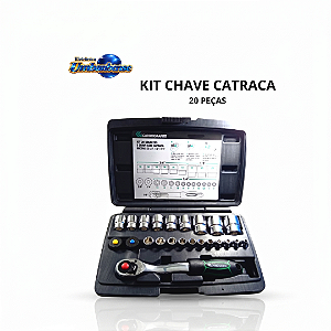 Chave com Catraca 20 peças (Entrega só na Loja Física)