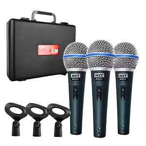 Microfone Dinamico 03pçs  (Entrega só na Loja Física)