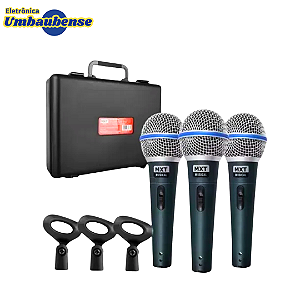 Microfone Dinamico 03pçs (Entrega só na Loja Física)