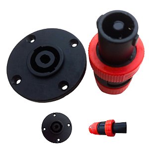 Plug Speakon 4 vias   (Entrega só na Loja Física)