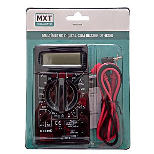 Multimetro digital com buzzer - Preto  (Entrega só na Loja Física)