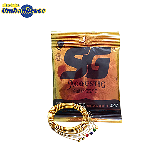 Encordoamento Para Violão Aço n.10 SG (Entrega só na Loja Física)