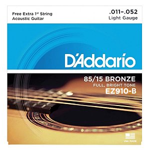 Encordoamento D´dario para Violão Aço 011 (Entrega só na Loja Física)
