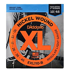 Encordoamento D´dario para Guitarra Elétrica EXL 10 (Entrega só na Loja Física)