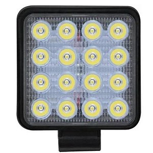 Farol Quadrado 16 Leds 48w (Entrega só na Loja Física)
