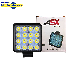 Farol Quadrado 16 Leds 48w (Entrega só na Loja Física)