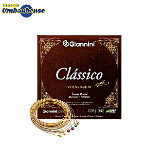 Encordoamento em Nylon Para Violão Tensão Pesada (Entrega só na Loja Física)