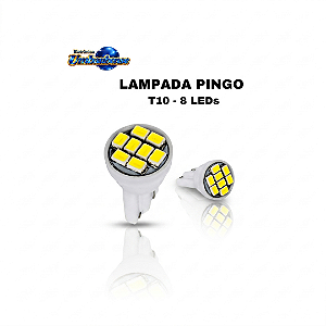 Lampada T10 branco 8 leds (Entrega só na Loja Física)