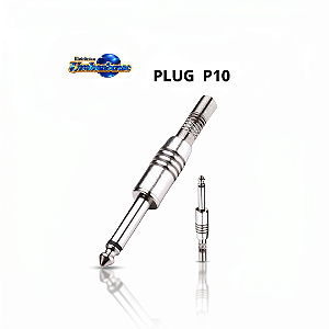Plug P10 mono Metal com Mola (Entrega só na Loja Física)