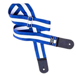 Correia para Violão e Guitarra Listrada Azul  (Entrega só na Loja Física)