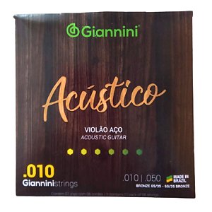 Encordoamento em Aço Para Violão 010 (Entrega só na Loja Física)