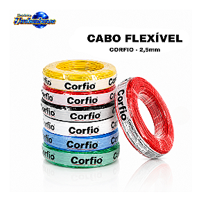 Cabo Flexível 2,5mm² Corfio 750V - (01 metro) - | Pronta Entrega em Umbaúba