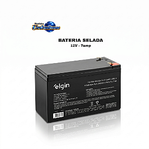 Bateria Selada Elgin 12V 7A  (Entrega só na Loja Física)