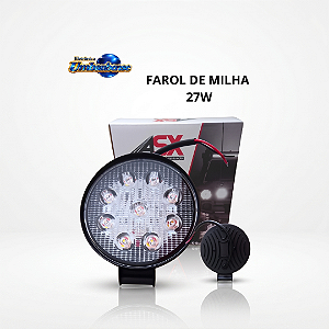 Farol de Led Redondo 27w (Entrega só na Loja Física)