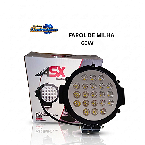 Farol de Led Redondo 63w (Entrega só na Loja Física)