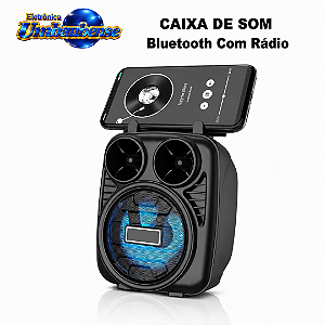 Caixa de Som Bluetooth Portátil com Rádio FM (Entrega só na Loja Física)