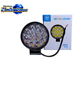 Farol de Led Redondo 42w (Entrega só na Loja Física)