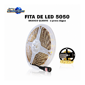 Fita de LED 5050 Branco Quente 5 Metros | Pronta Entrega em Umbaúba