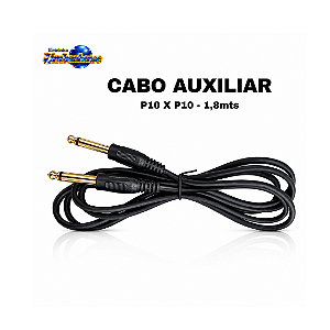 Cabo P10 x P10 Mono Dourado MXT 1,8 Metros | Pronta Entrega em Umbaúba