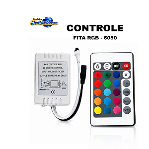 Controle para Fita LED RGB 5050 12V com Controladora | Pronta Entrega em Umbaúba