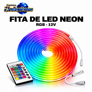 Fita de LED Neon 5050 RGB 12V | Pronta Entrega em Umbaúba