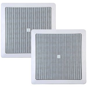Par de Caixas de Som Arandela JBL 6CO1Q Quadrada Branca - 50 Watts RMS