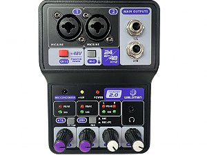 Mesa de Som WALDMAN com 2 Canais Podcast 2.0 e Interface de áudio
