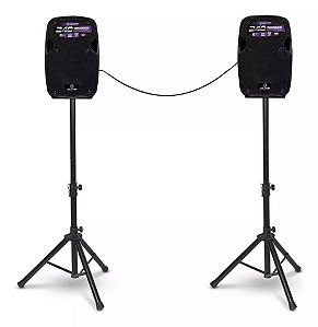 Kit de Caixa Ativa e Passiva 8"  Waldman Flex Fk-240X com Tripé