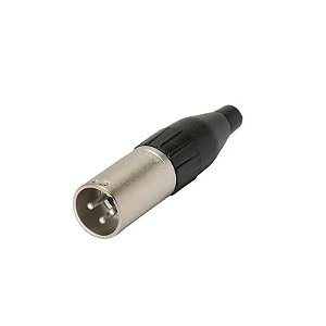 Conector XLR Macho de Linha Amphenol AC3MM 3 Polos
