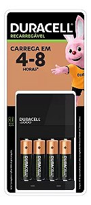Carregador de Pilhas com 4 Pilhas AA Duracell DX 1500 - 2500mAh